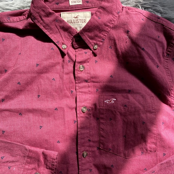 Hollister Stretch Button Down Shirt - Picture 4 of 9